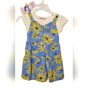 Tommy Bahama Floral 3 Piece Skort Set Little Girls Size XS 4 NWOT